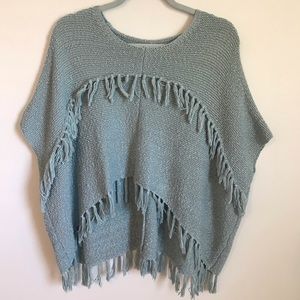 World Market Sage Green O/S Poncho
